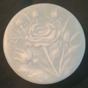 Source Unknown Blue Floral Jewelry Box